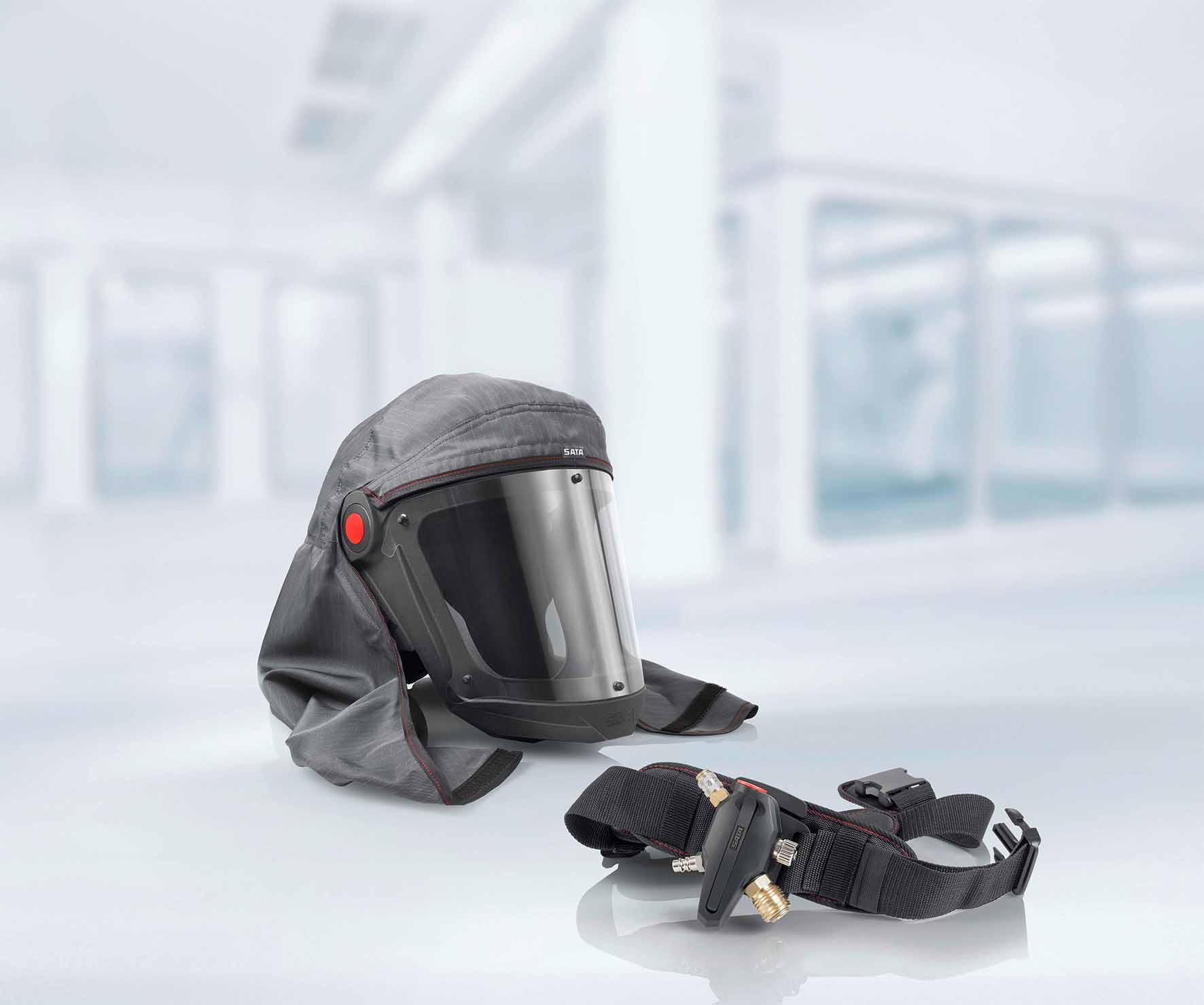 Аир зрение. Защитная маска SATA Vision 2000. SATA Air Vision 5000. SATA 5000 маска. Шлем маска для респиратора / Hood for Vision 2000 SATA 52712.